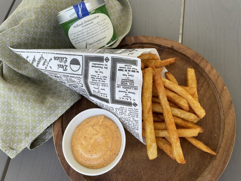 Pommes Frites aus dem Airfryer mit Hollands Frittenwürze und Kilians-BBQ Mayonnaise - www.altesgewuerzamt.live
