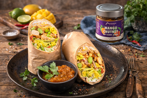 Chicken-Wrap Asia Style mit „AGA“ Mango-Chutney - www.altesgewuerzamt.live