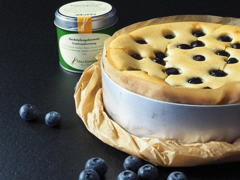 Blaubeer-Käsekuchen mit Backstubengeheimnis - www.altesgewuerzamt.live