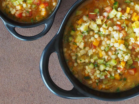 Minestrone mit Fregola Sarda mit Würzpaste Tomate - www.altesgewuerzamt.live