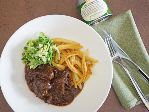 Rehragout mit Omas Soßengewürz und Spitzkohl - www.altesgewuerzamt.live