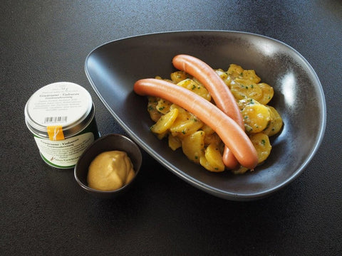 Vadouvan-Kartoffelsalat mit Wiener Würstchen - www.altesgewuerzamt.live
