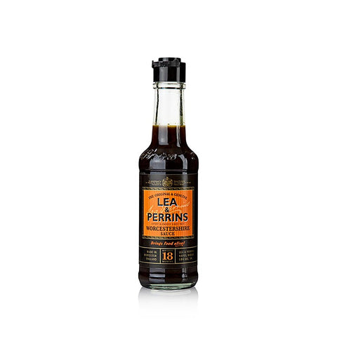 Worcestershire Sauce Lea & Perrins – englische Würzsauce in der Glasflasche