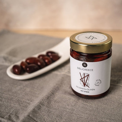 Kalamata-Oliven Detail – mandelförmige Oliven von der Peloponnes