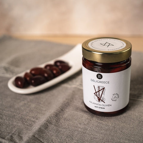 Kalamata-Oliven Glas – Klassiker für Bauernsalat und Tapenade