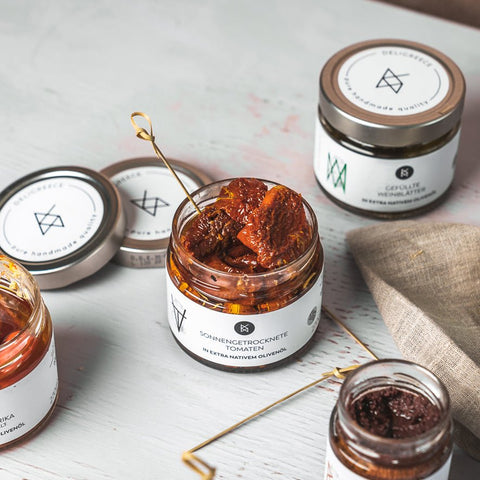 Sonnengetrocknete Tomaten Detailansicht — mediterrane Antipasto