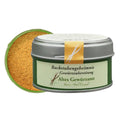 Backstubengeheimnis shaker tin, a floral baking blend with meadowsweet and tonka bean