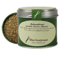 Rubbed savory in the shaker tin, smoky and thyme-like for beans, lamb and poultry