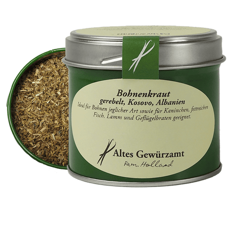 Rubbed savory in the shaker tin, smoky and thyme-like for beans, lamb and poultry