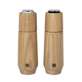 Champagne Mühle Set – umgedrehte Eichen-Salz-und-Pfeffermühle im Champagnerglas-Design