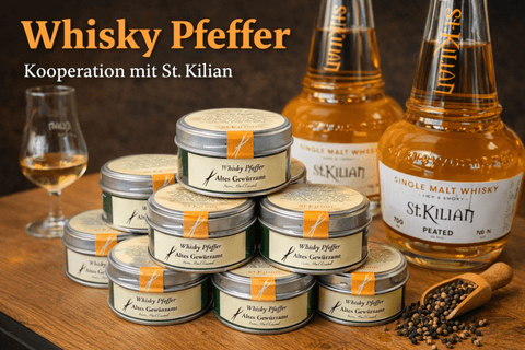 Whisky Pfeffer — Kooperation Altes Gewürzamt und St. Kilian
