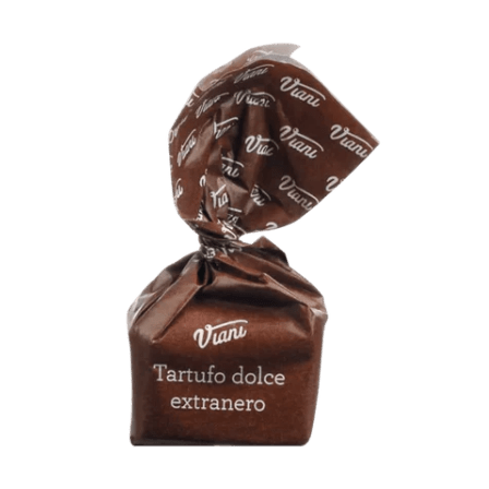 Tartufi Dolci Extraneri Vorderansicht – extradunkle Trüffel mit Edelbitterschokolade
