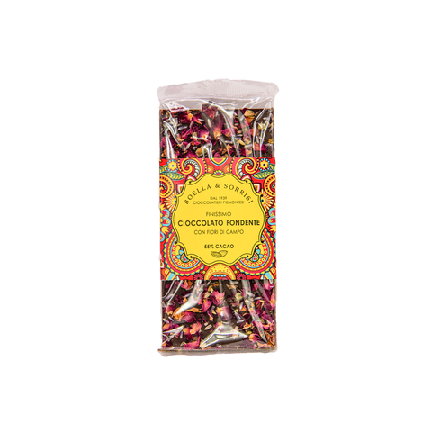 Zartbitterschokolade mit Wiesenblumen 55 %, 80 g