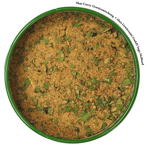 Thai-Curry Detail – mit Galgant, Kaffir-Limette und Korianderblättern