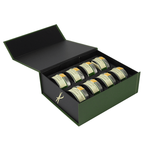 Veggieküche Box offen mit Gemüseschmackes, Vilgis Erde und Masoor Dal Masala aus der Manufaktur Klingenberg