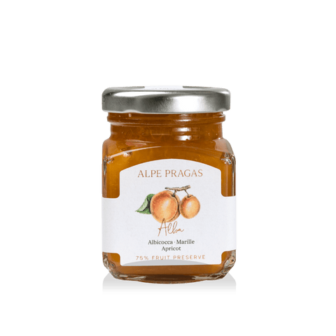 Apricot fruit spread 110 g from Alpe Pragas, golden-yellow apricot from South Tyrol