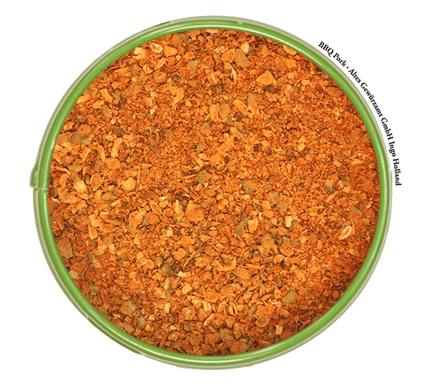 BBQ Pork pulled pork rub detail with thyme, bay and brown sugar