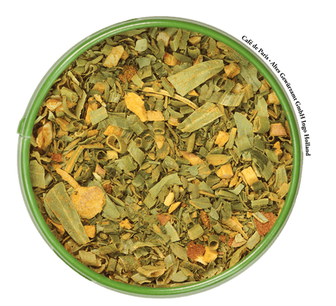 Café de Paris with tarragon, chervil and dill - close-up