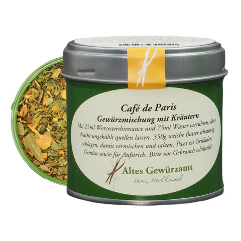 Café de Paris herb-butter spice in the shaker tin