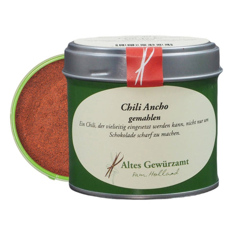 Ground ancho chili tin – dried poblano for mole and adobo