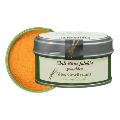 Chili Bhut Jolokia Dose – Geisterchili aus Indien, extrem scharf