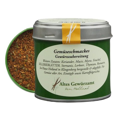 Gemüseschmackes Gewürzmischung in der Streudose