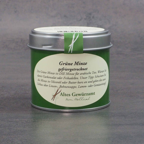 Grüne Minze Streudose – Manufakturqualität aus Klingenberg