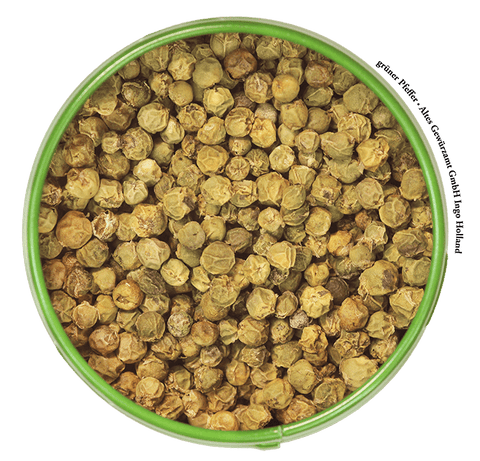 Grüner Pfeffer Nahaufnahme – milde Schärfe mit grasig-frischem Aroma