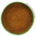 Coffee curry close-up – roasted coffee beans with curry spices