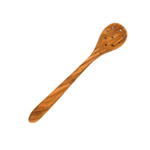 Olivenholz Löffel 9 Loch von G. Klawe — mediterraner Servierlöffel