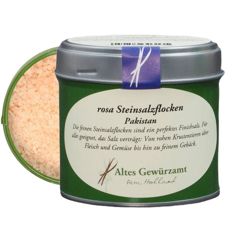 Rosa Steinsalzflocken — handgeschöpftes Punjab-Salz für feines Finish