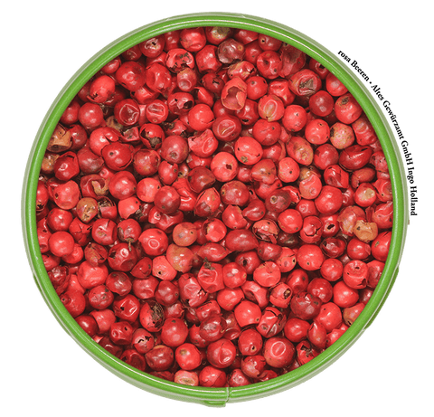 Rosa Beeren Detailansicht — dekorativer Akzent auf Fisch