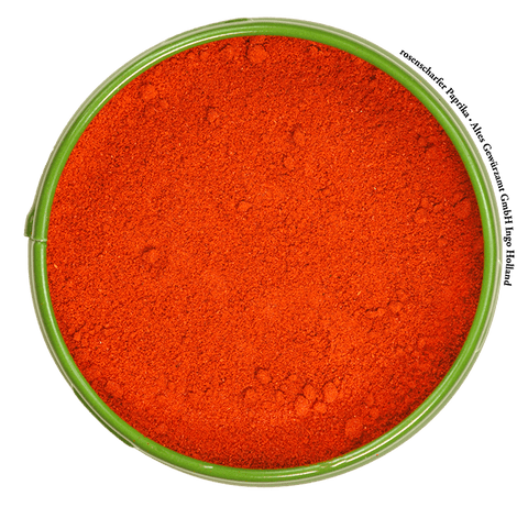 Hot rose paprika close-up — fiery-fruity Hungarian paprika