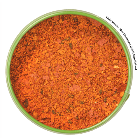 Tikka Masala Nahaufnahme – mit Tomate, Röstzwiebeln und Ingwer