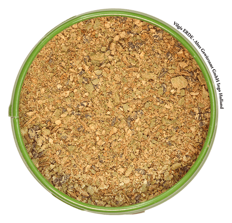 ERDE mit roten Zwiebeln, Bärlauch und Asafoetida - Nahaufnahme