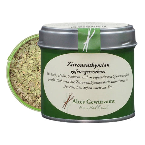 Zitronenthymian getrocknet in der Dose – mediterranes Würzkraut